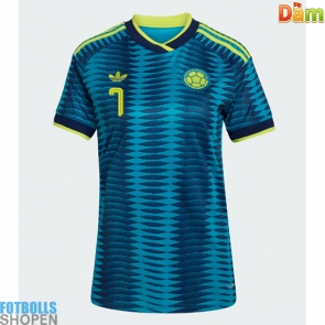 Billiga Colombia Luis Diaz #7 Bortatröja Dam VM 2026 Kortärmad